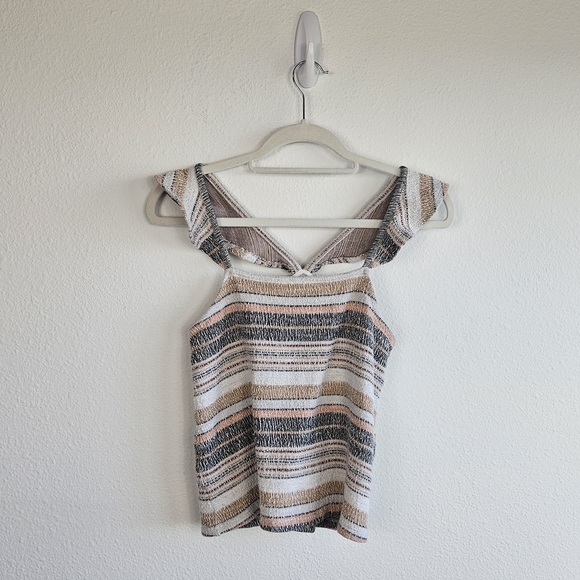Madewell Texture and Thread Ruffle-Strap Tank Top Size S - Picture 3 of 8